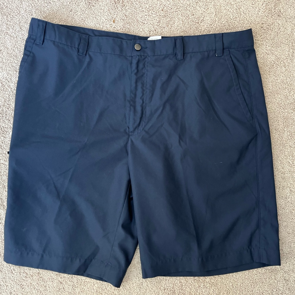 Callaway Men’s Navy Blue Performance Flat Front Tailored Golf Shorts Size 40